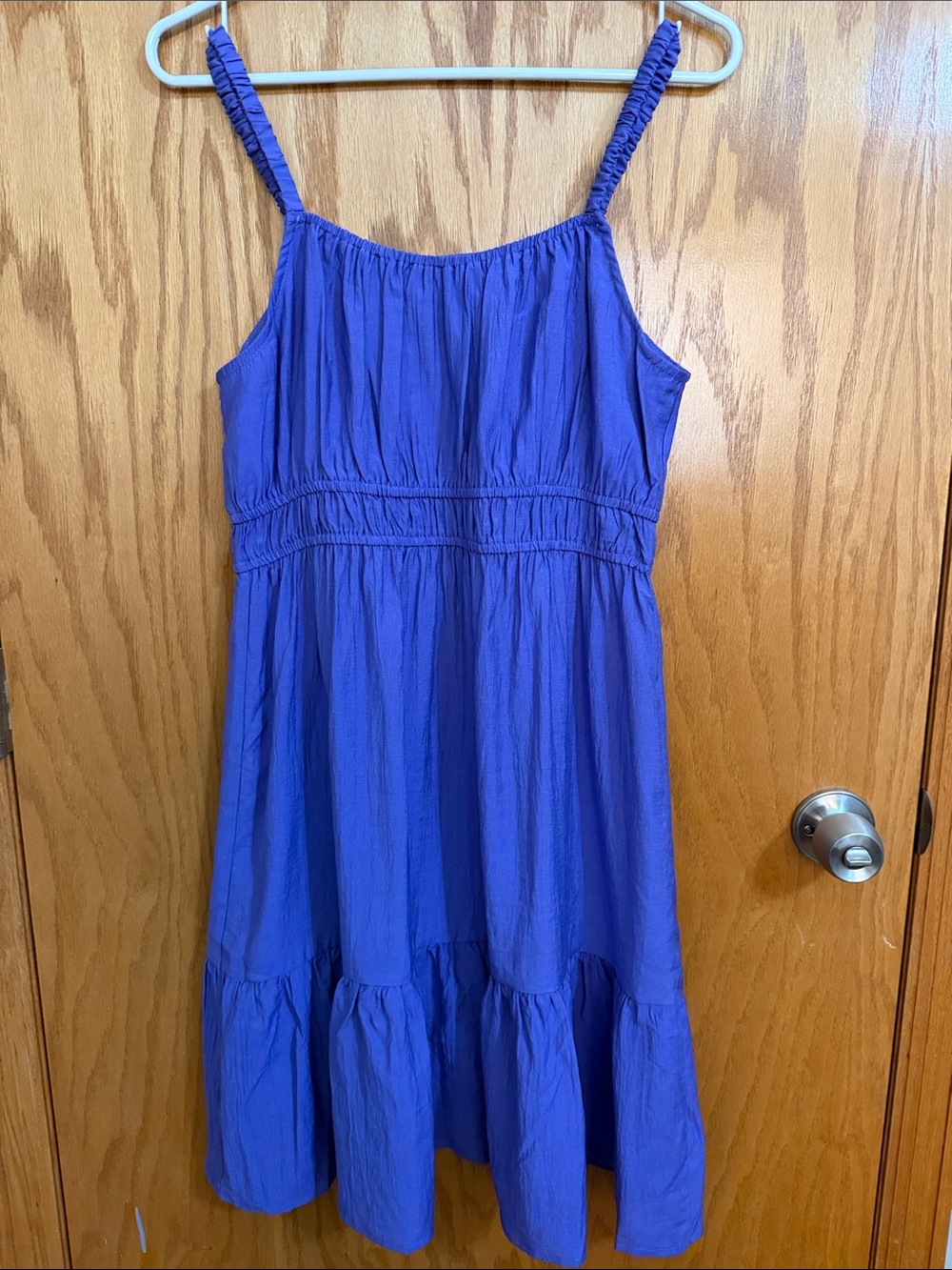Staccato Purple Ruched-Waist Spaghetti Strap Sundress